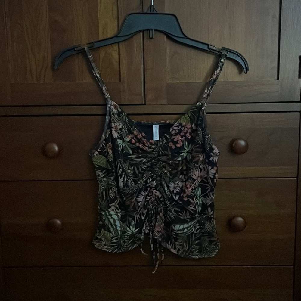 Cropped Floral Tank